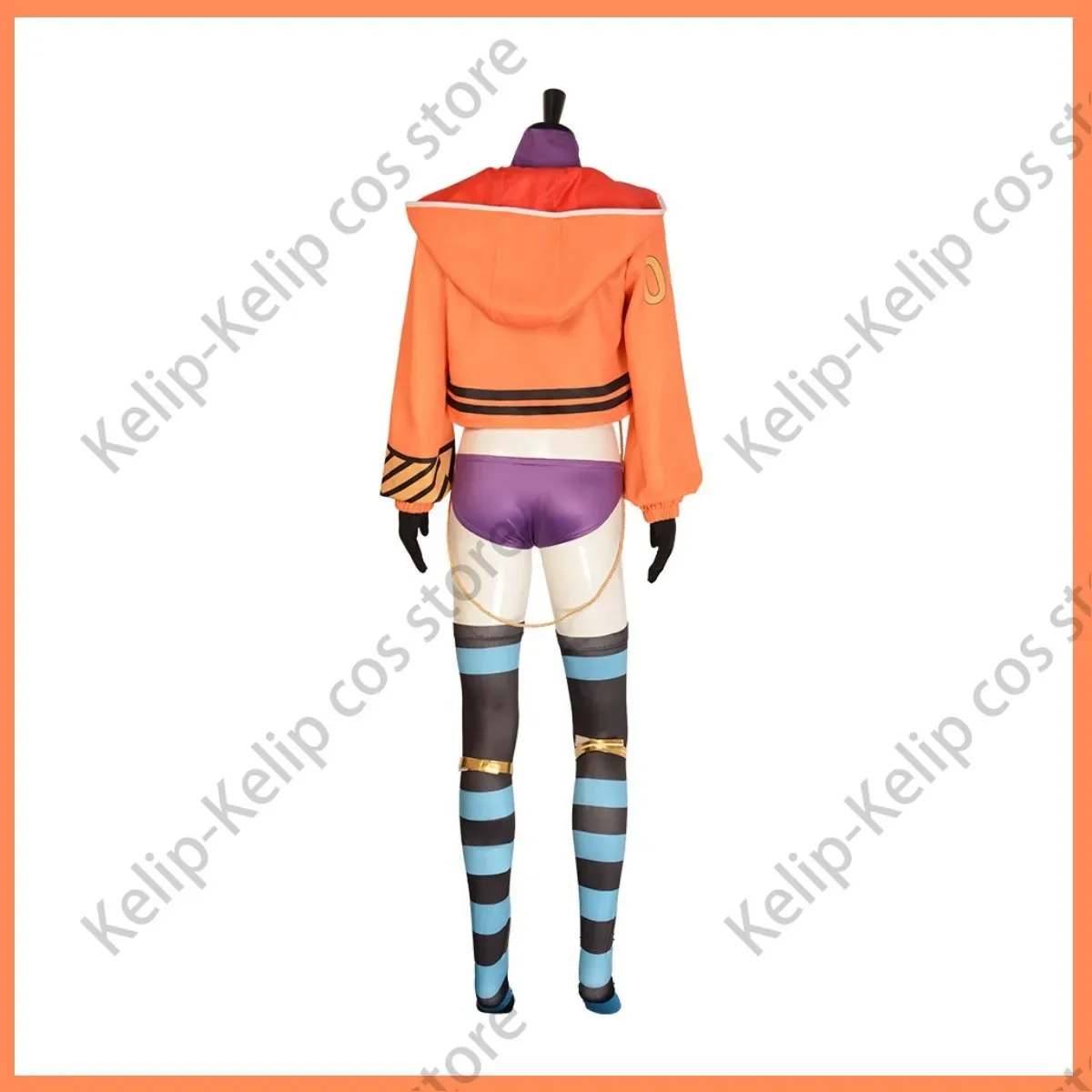 Anime Dr. Vegapunk York PUNK-06 Cosplay Costume Yellow Hooded Short Coat Uniform Athletic Wear Adult Woman Sexy Carnival Suit