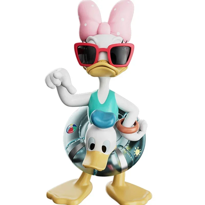 Disney Cartoon Swimming Circle Daisy Duck Trend Toys Desktop Ornaments Collection Room decoration Pendant Model Festival gifts