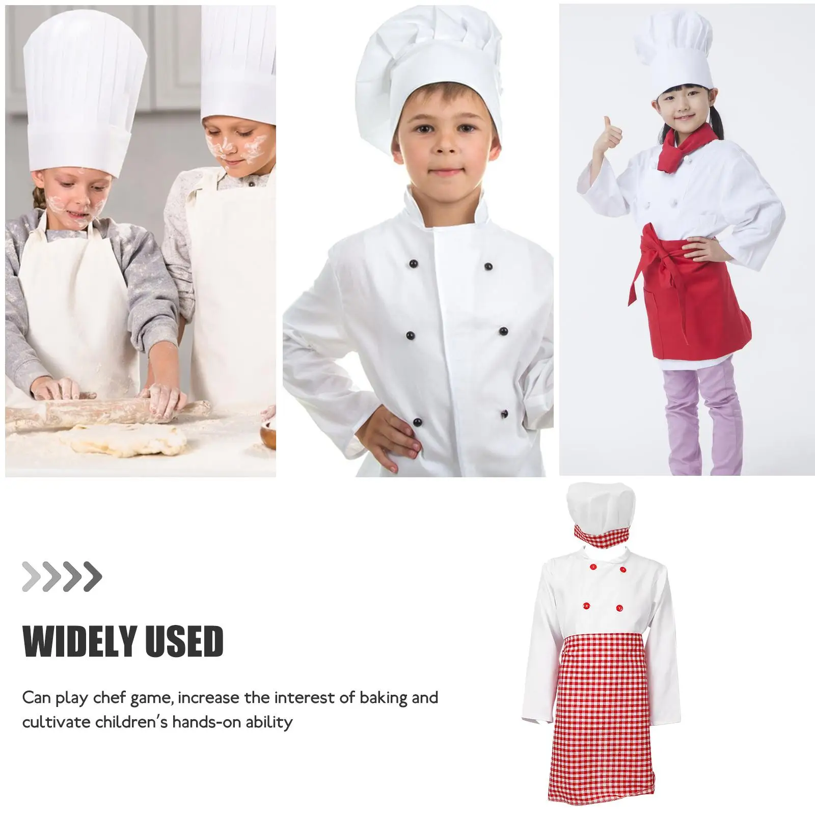 الأطفال الشيف زي الاطفال اللعب المطبخ الخبز المئزر 1 قطعة الوردي طويلة الأكمام 140 سنتيمتر ملابس الشيف الطبخ لعب الأدوار ازياء #2