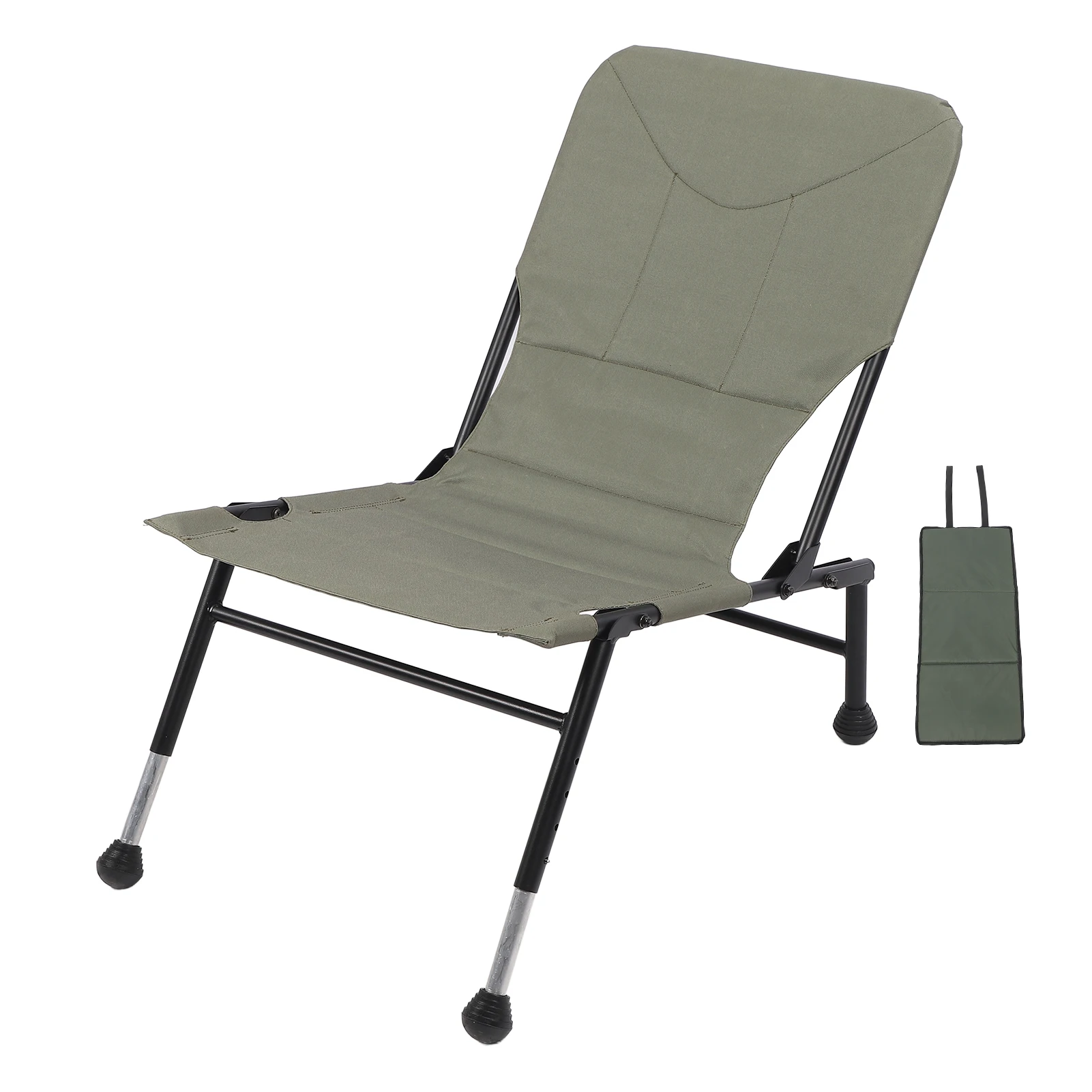 

Camping Chair Thickened Oxford Cloth Portable Folding Chair with Cushion Adjustable Legs Anti Slip Anti Tip Over Outdoor Fishing