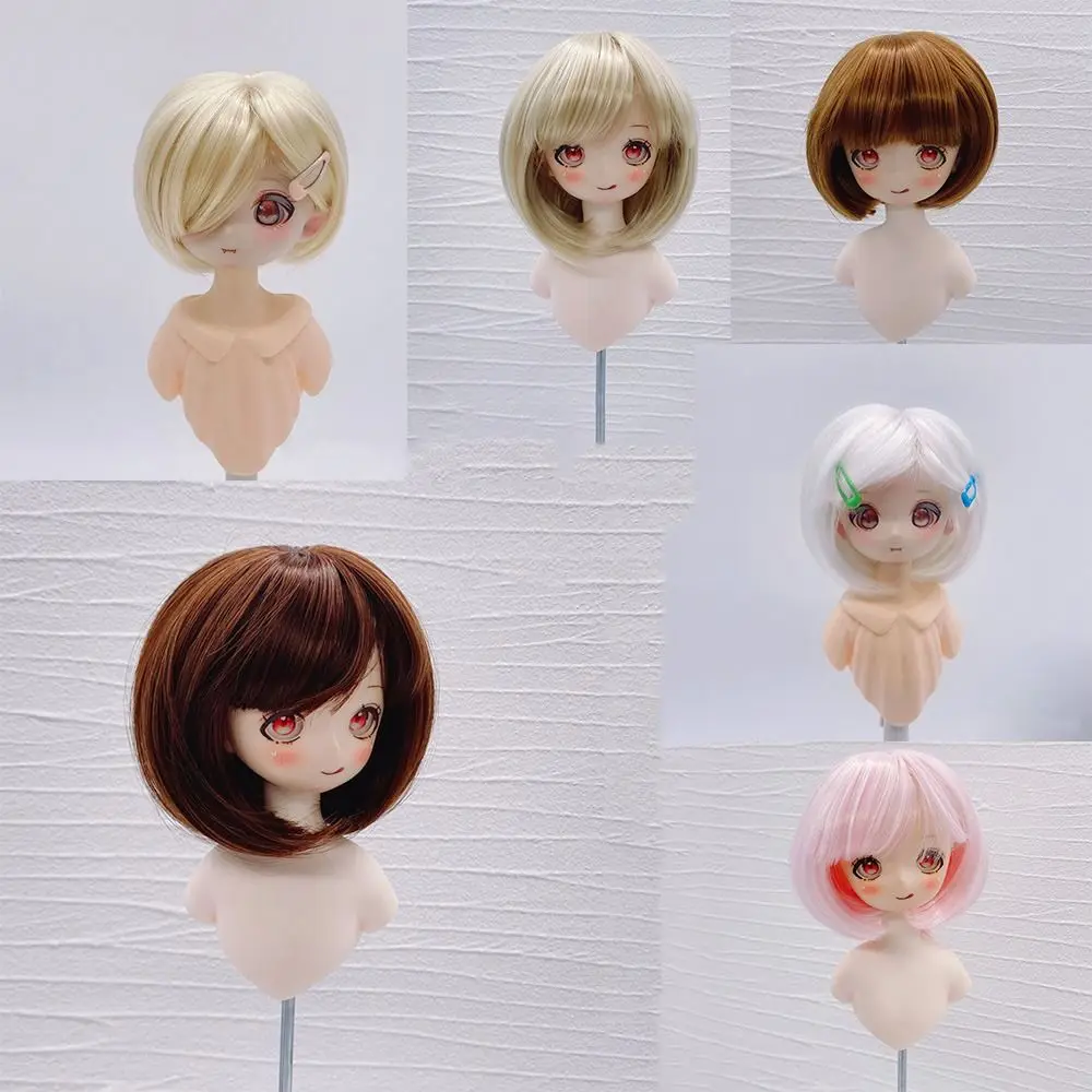 

Fashion High Temperature Fibre Doll Wig 7 Colors DIY Straight Wigs Mini Tresses