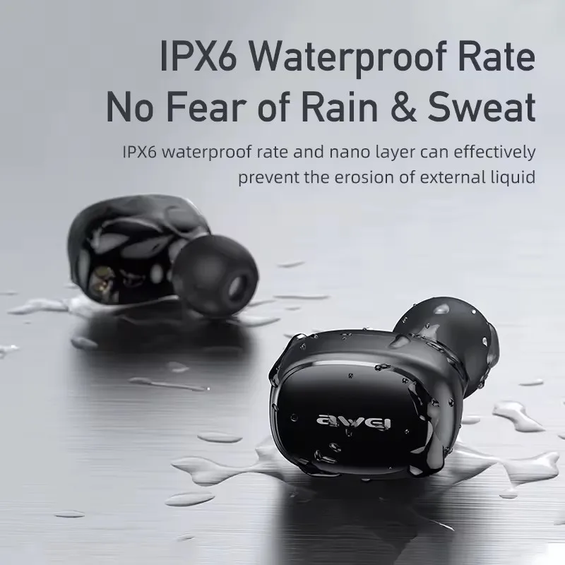 Awei T13 Pro Bluetooth 5.3 Kopfhörer Drahtlose Bluetooth Headset In-Ear TWS Ohrhörer Mit Mikrofon HiFi Bass Stereo Gaming Kopfhörer