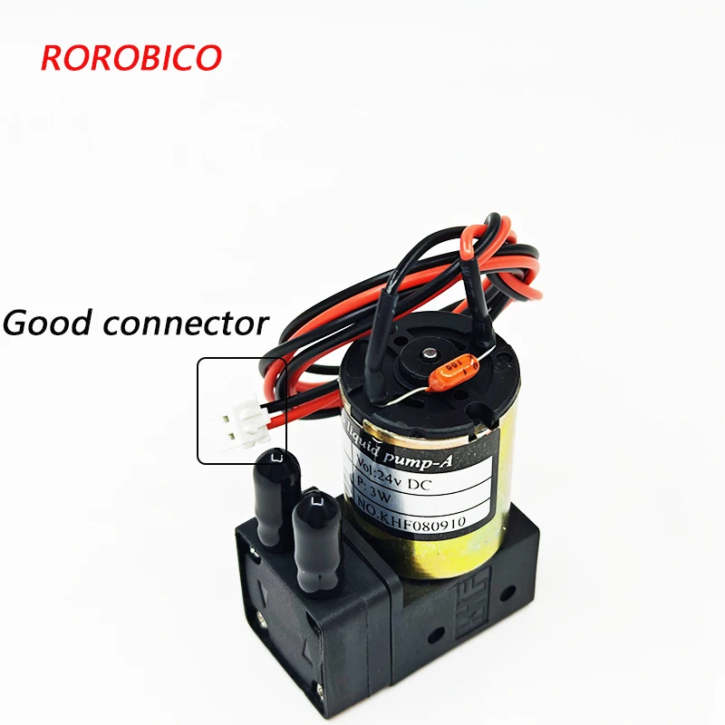 

4pcs 24VDC 3W 100-200ML Small Solvent Ink Pump With connector Micro Diaphragm Liquid Pump for Large Format Eco Solvent Printer