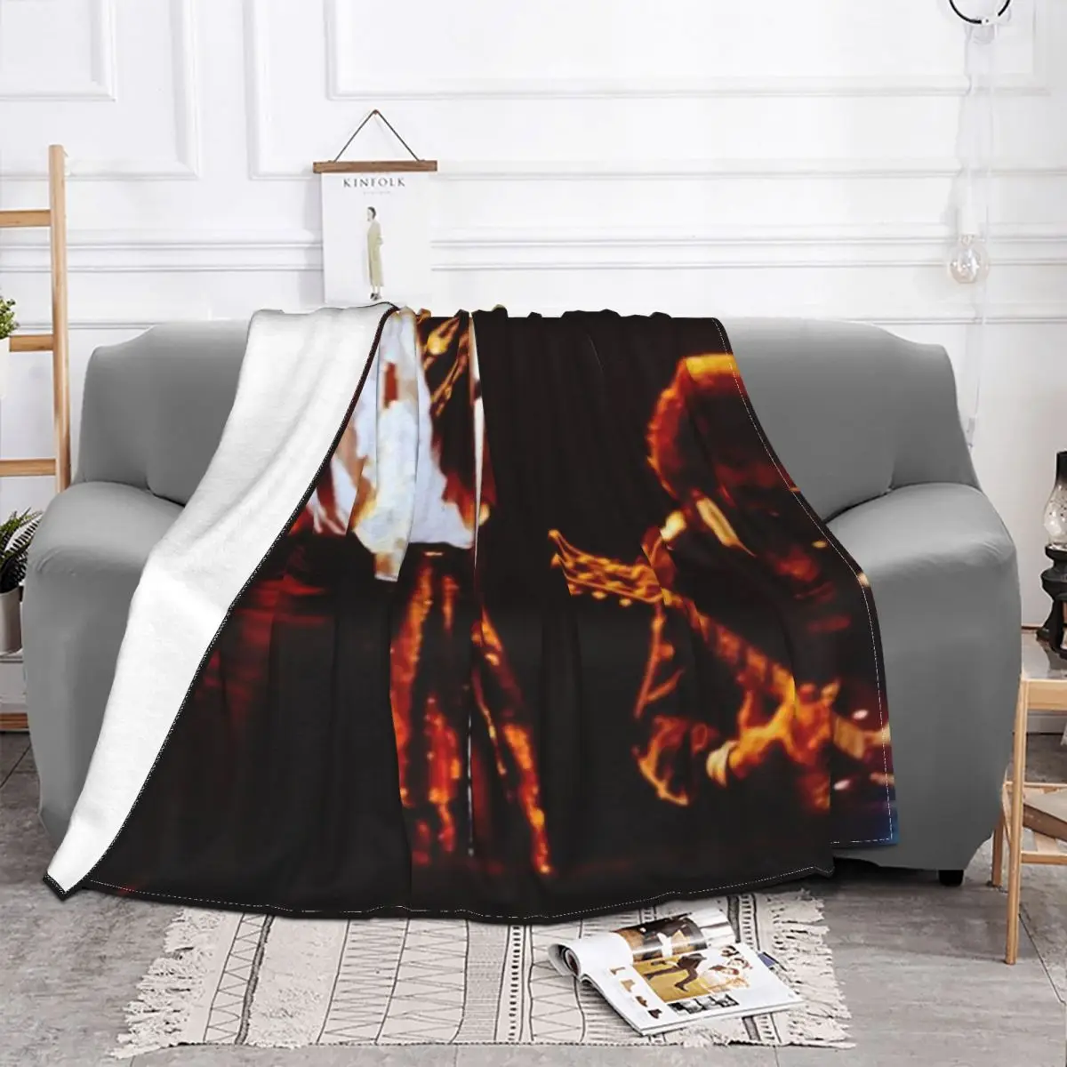 Ronnie James Dio Blanket Soft On Couch Sofa Cover Faux Fur Mink Sofa Decorative