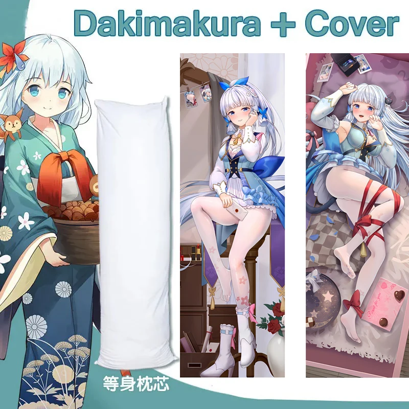 

Genshin Impact Kamisato Ayaka аниме Dakimakura Waifu вставка подушка для тела обнимающая кровать для сна 150X50 см длинная подушка для свадьбы