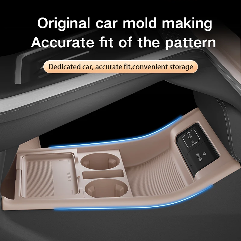 2025 For XPENG G9 Silicone Central Control Below Storage Box Central Control Organizer Mat Car Interior Accessories