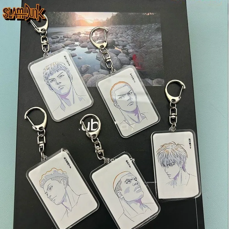

Slam Dunk Rukawa Kaede Mitsui Hisashi Creative Personality Simple Acrylic Keychain Hanging Chain School Bag Decorative Pendant