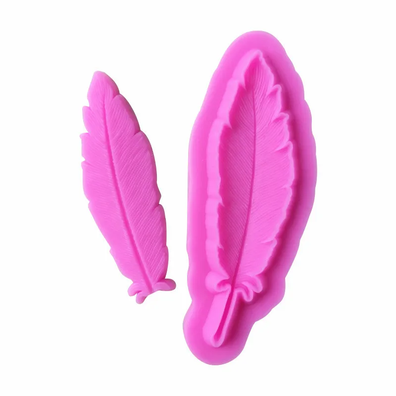 New Two-piece Set Three-dimensional Feather Silicone Fondant Cake Mold Tool Chocolate Mould 17-92
