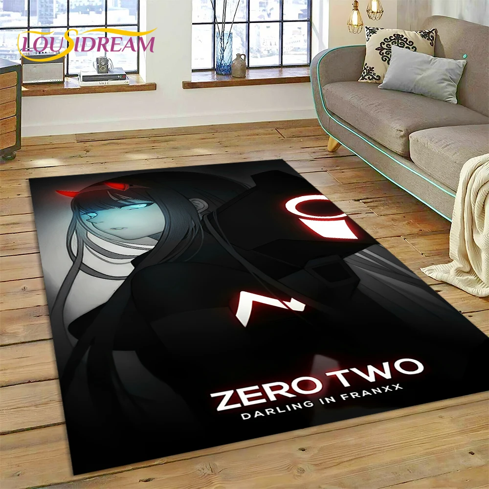 3D Zero Two Sexy Girl DARLING in The FRANXX Cartoon Carpet Rug for Bedroom Living Room Home Sofa Decoration,kids Decor Floor Mat