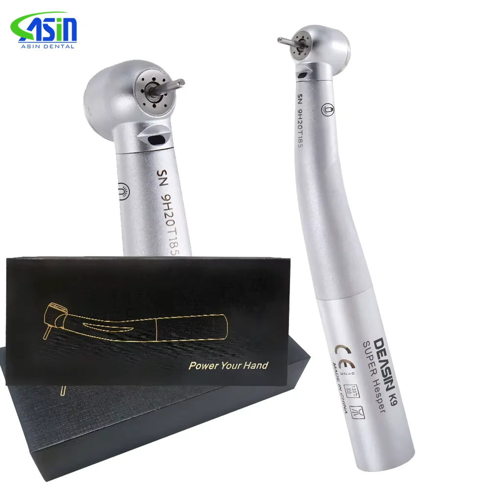 Dental LED 25000 LUX M9000L High Speed Air turbine Handpiece Fiber Optical Led Big Strength Dentistry Tools For KAVO coupler