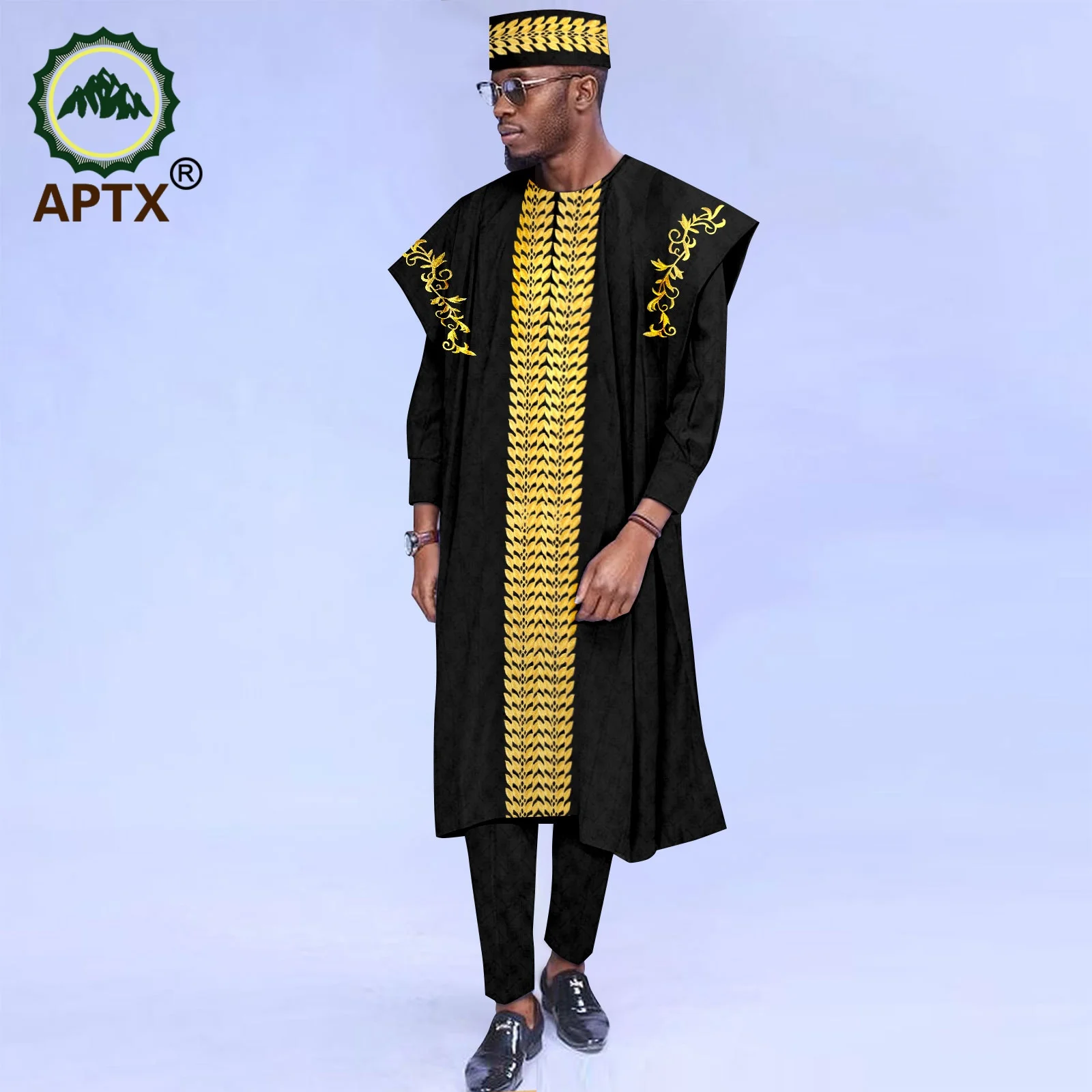 African Clothes for Men Tradition Embroidery Long Robes Wear Formal Attire Suits  Wedding Party African Men's  Outfits 2516003