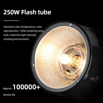 Godox E250 PRO Studio fotografico Strobe Flash Light Flash da studio da 250 W con porta di controllo wireless (250WS) 10 best sales Godox Pro - №2