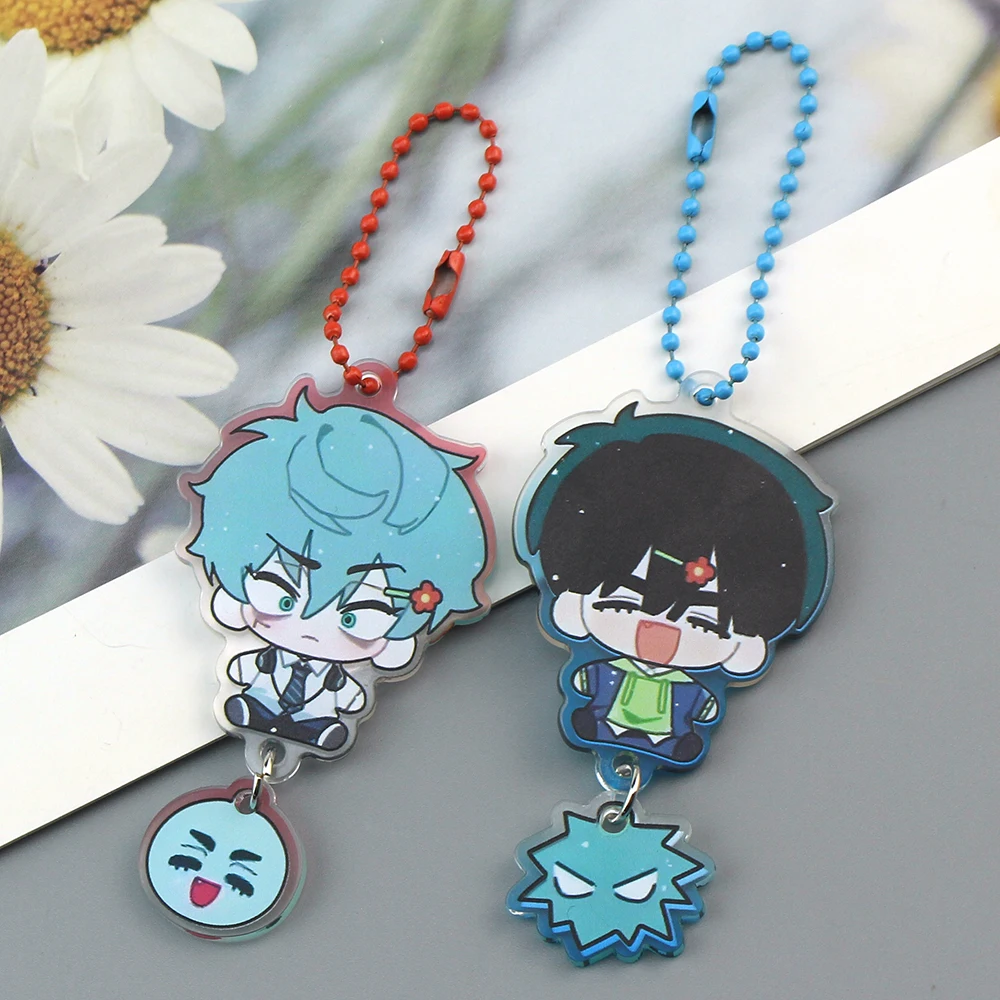 IVAN & TILL Anime KeyChains ALIEN STAGE Men Key Chain for Women Girls Comic Cartoon Fashion Figure Acrylic Keyring Pendant Gifts
