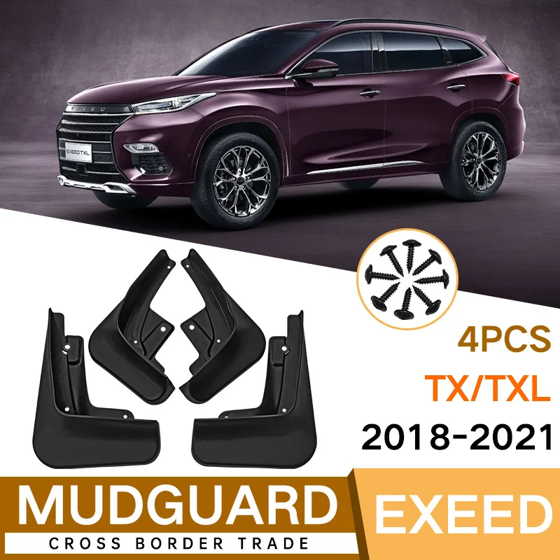 

For EXEED TX/TXL 2018-2021 black car mudguard Reduce dust Resist tire dirt car accessories tools