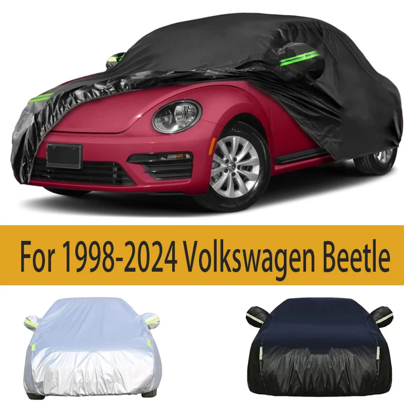 

Waterproof Car Cover Replace for 1998-2024 Volkswagen Beetle Windproof Bands for Snow Rain Dust Hail Protection
