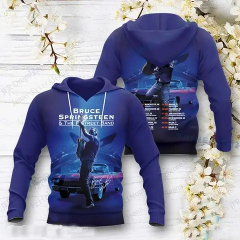 Rock Band Bruce Springsteen Tour 3d Print Hoodies Men Women Fashion Hoodie Sweatshirt Judas Priest Tracksuit Men Clothes Moletom