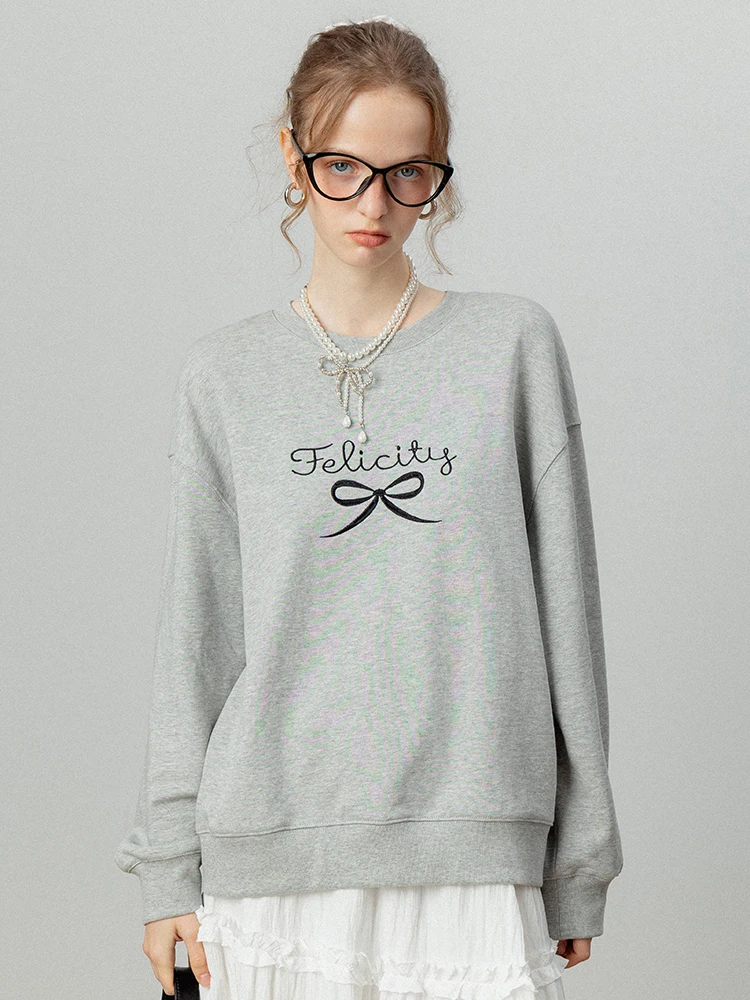 

Свободный женский круглый свитшот с принтом Ne Long Sve, ранняя осень, повседневный модный полиэстеровый топ Lazy Sle