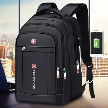 2024 neue Männer Rucksack Geschäft Unisex Computer Reisetasche Freizeit große Kapazität Schult asche Junior High School schwarz Laptop taschen