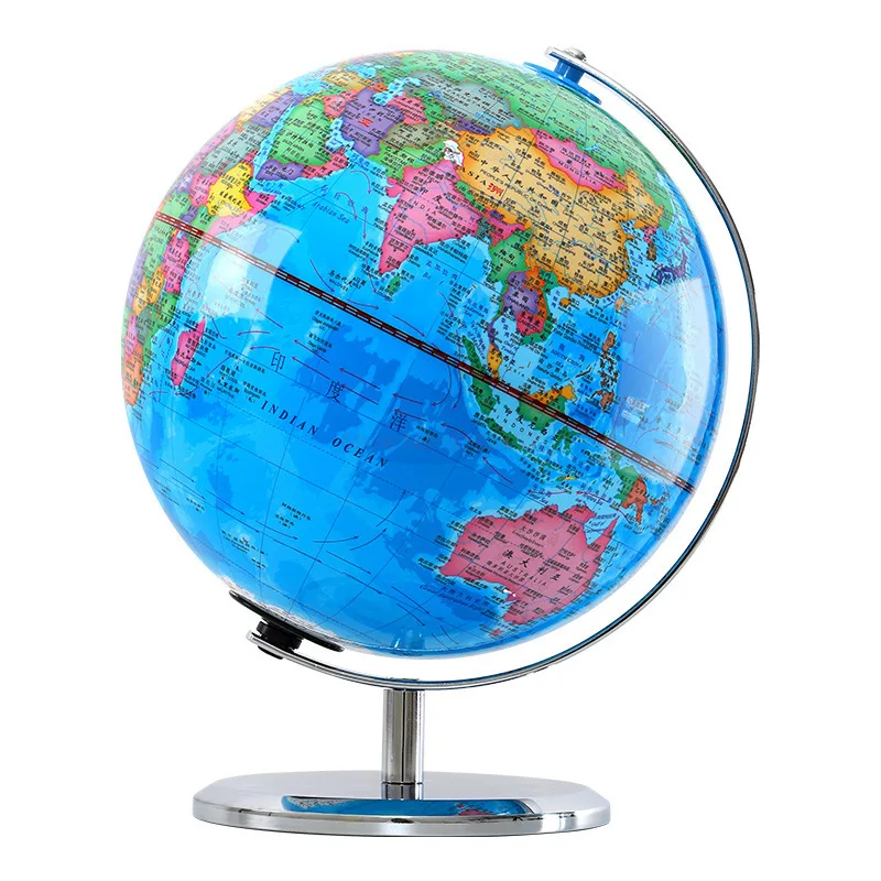 Luminoso de alta definição mapa globo com luz LED, geografia educação, luminosos decoração suprimentos, presentes de ensino, 25cm