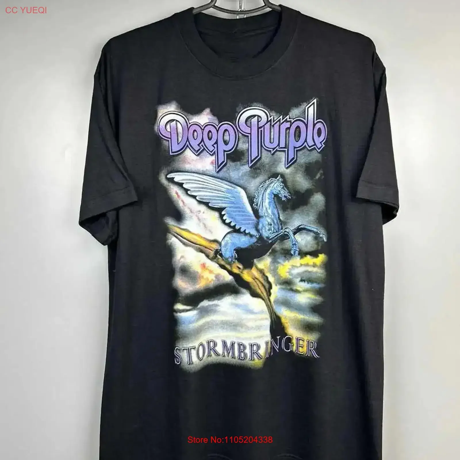 

Deep Purple band Concert Stormbringer T shirt vintage Washed Slightly Soft fashion Stylish Comfortable streetwear graphic