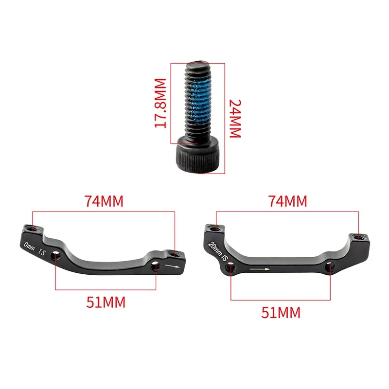 MUQZI Disc Brake Mount Adapter 140 160 180mm Bicycle Front Rear Disc Brake Mounting Adapter