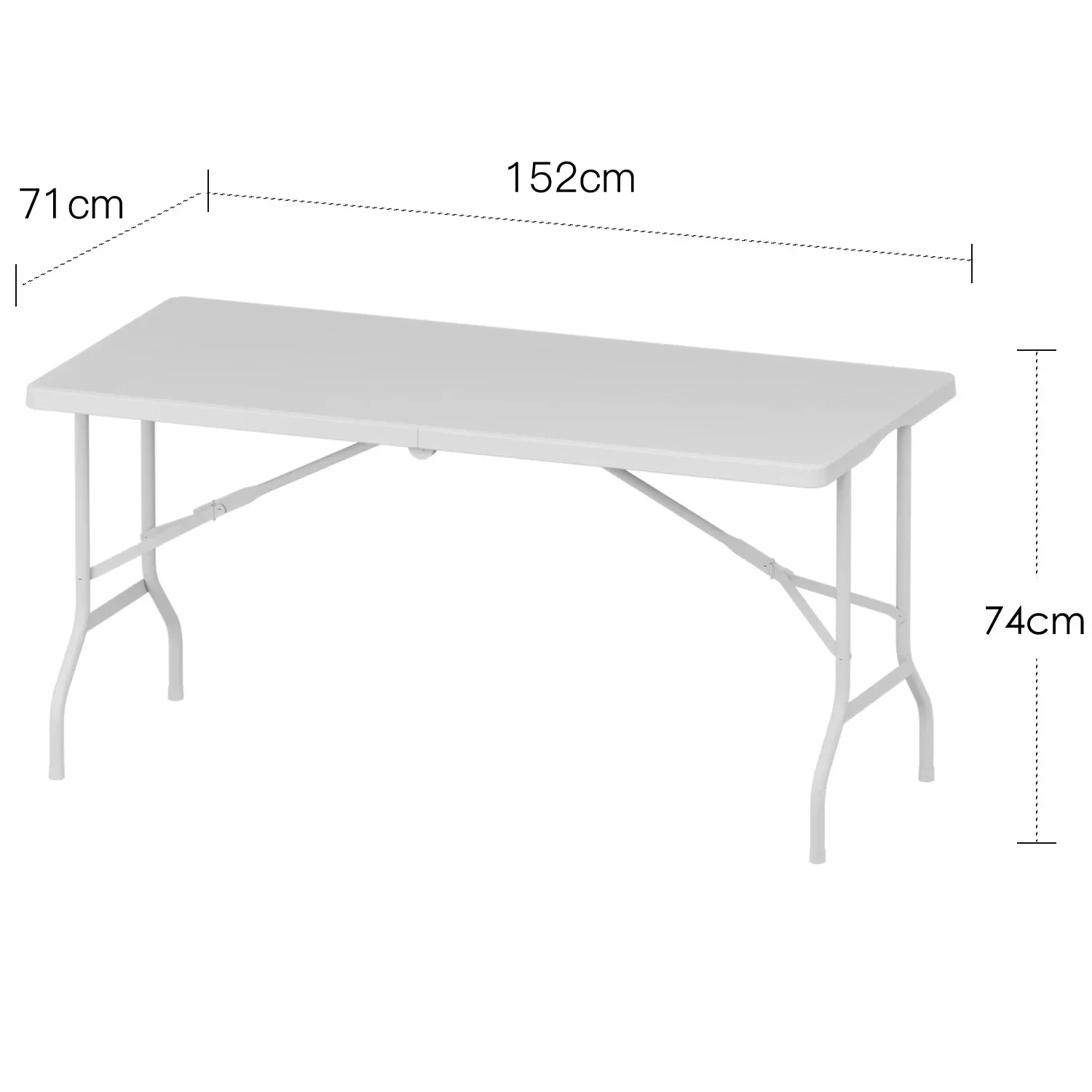 

6ft Folding Table Garden Plastic Outdoor Rectangle Picnic Party for Camping Party 1.8 M Metal PE Stainless Steel Modern Panel