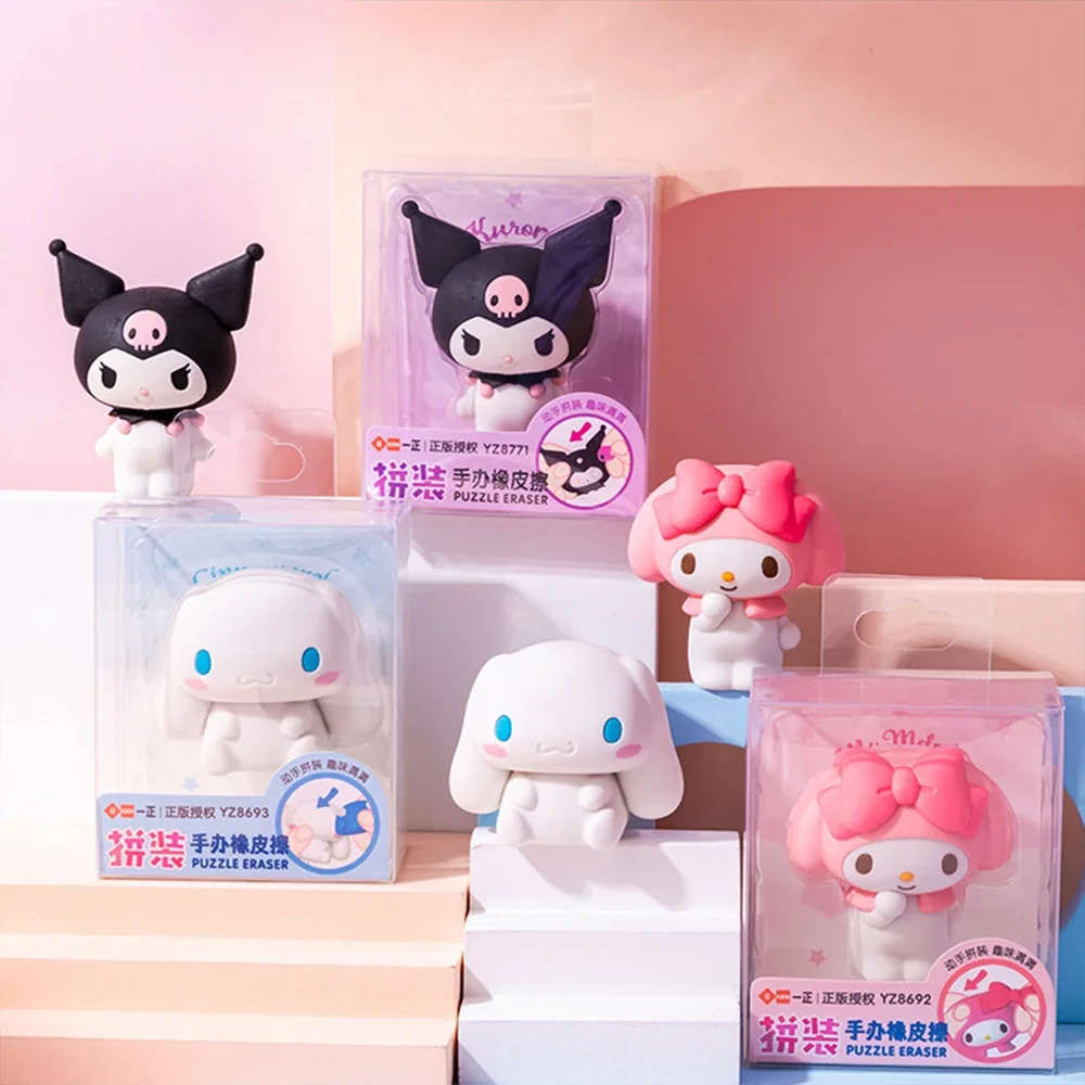 2023 sanrio mymelody kuromi cinnamoroll Kreatív Gúnyrajz Alakzat Bélyegragasztó Mali Mulatságos Arckifejezés Irón Radírgumi Iskolaépület Adomány