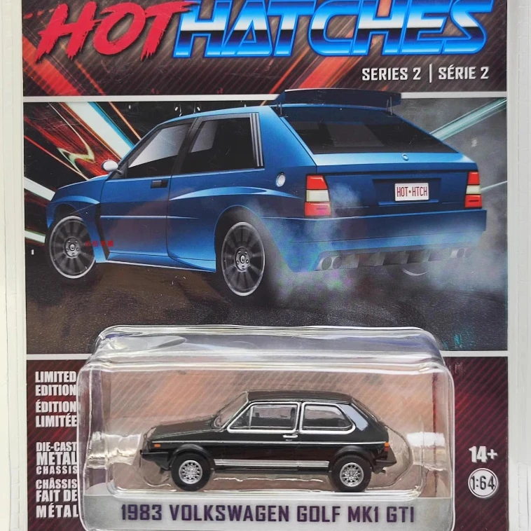 

GreenLight 1:64 1983 Golf Mk I GTI — черная Коллекционная игрушка, небольшая подарочная модель, настенная подвеска