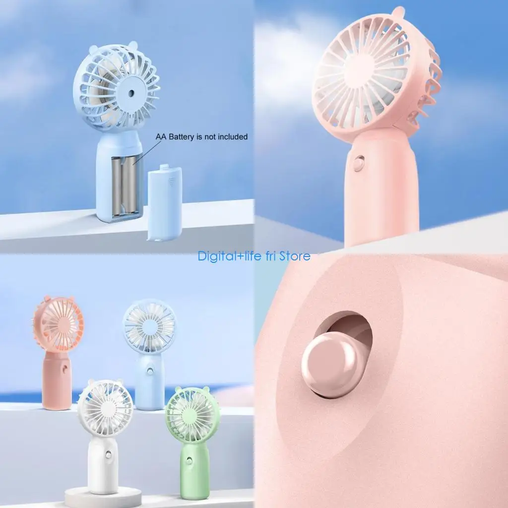 E06D Handheld Mini Fan Summer Portable Fan AA-Battery Operated Pocket