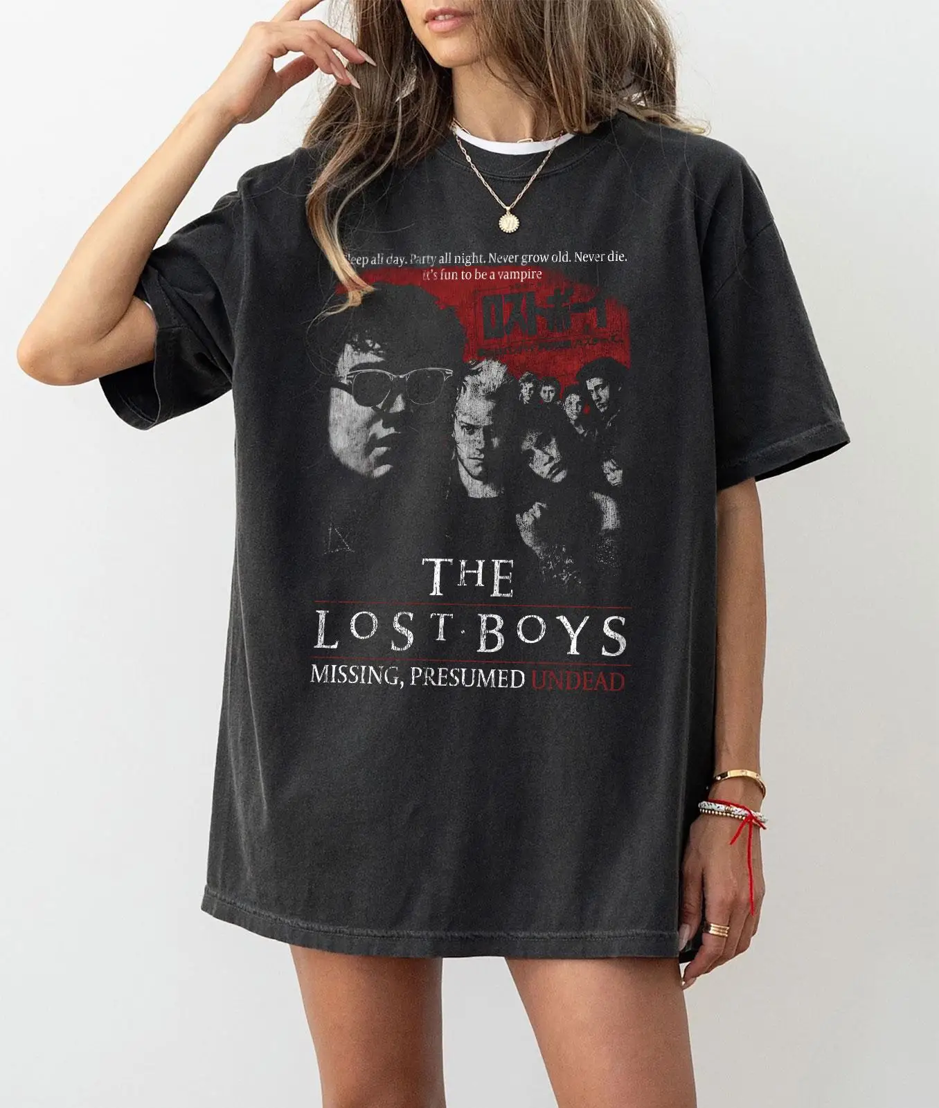 تي شيرت Lost Boys Retro للجنسين - تصميم فيلم التسعينيات، نمط، كاجوال ومريح، قطن خالص، للجنسين، ملابس الشارع #1