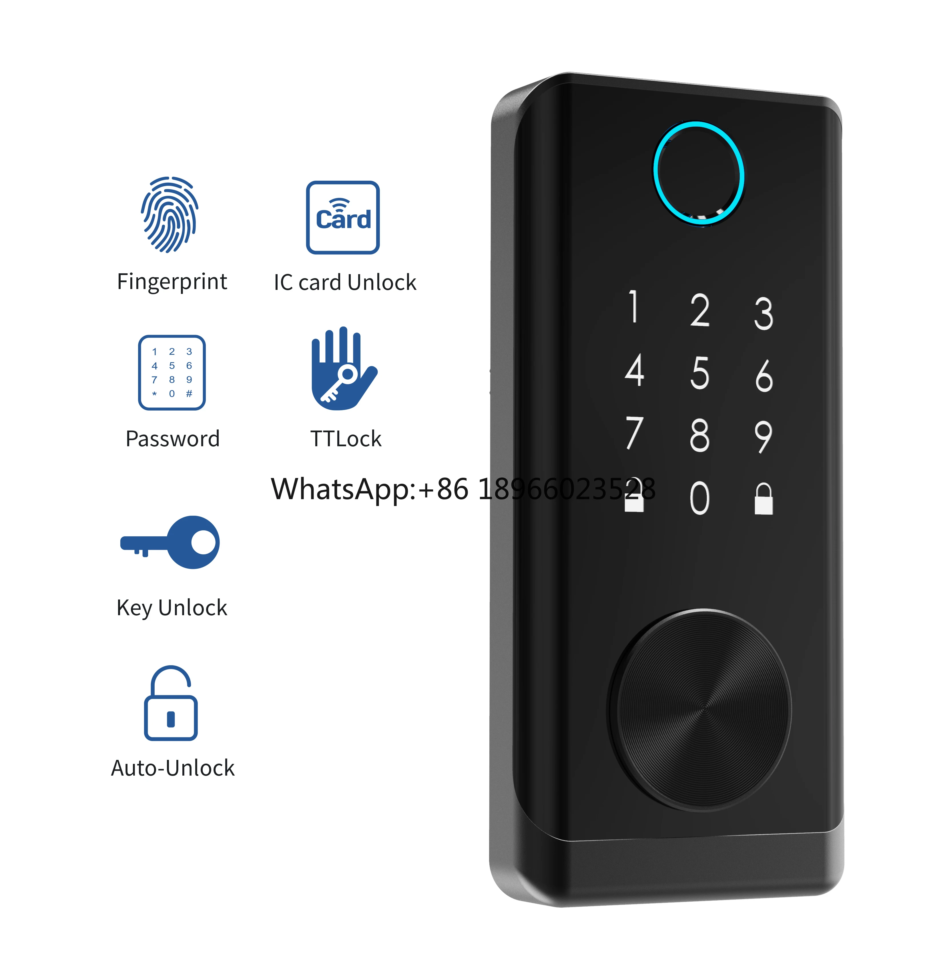 

Candados Inteligente Hot Sale Waterproof Password Finger Print Keyless Biometric Security Digital Electric Door Lock