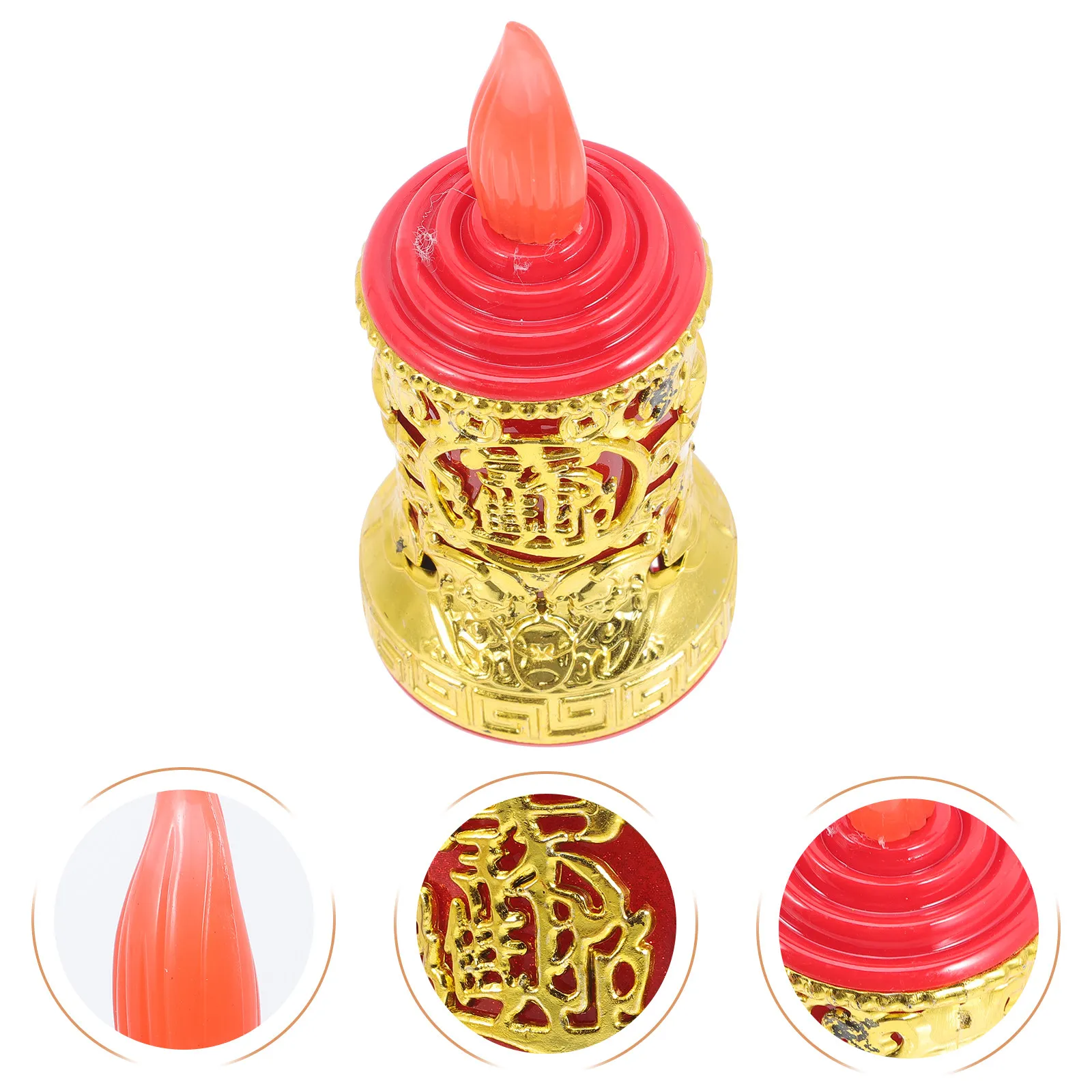 

Flameless LED Light Decorative Electric Candles for Birthday Wedding Garden Patio Buddha Spiritual Decor Red