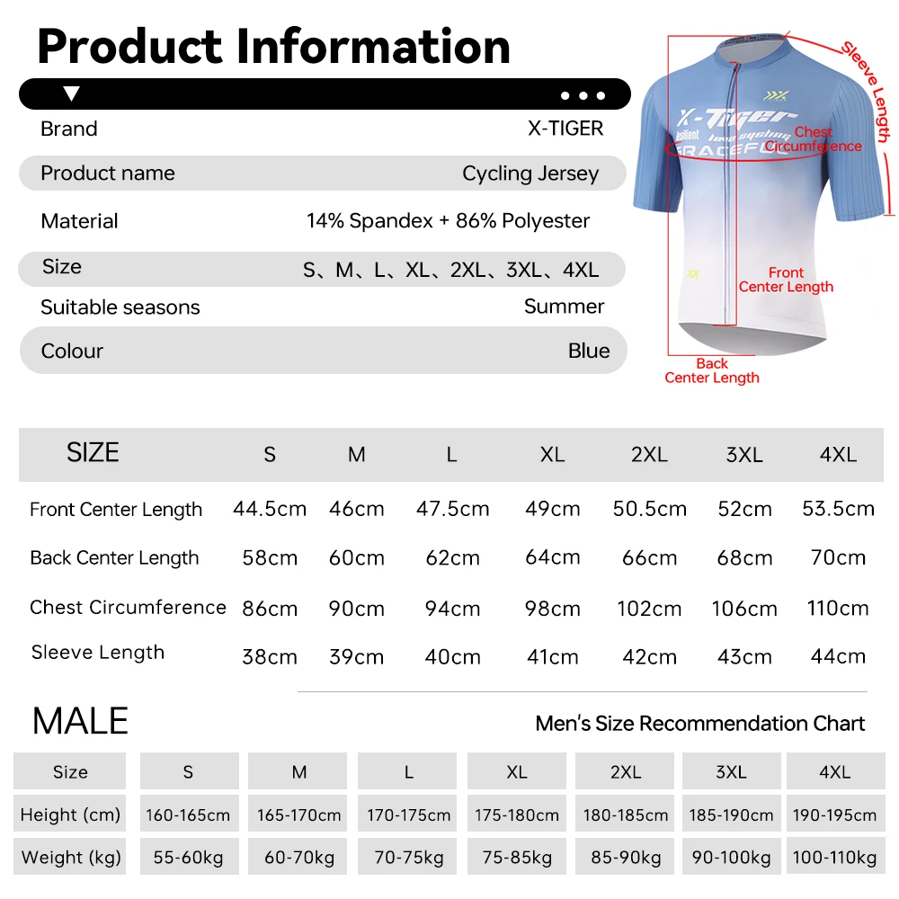 X-Tiger Pro Cycling Jerseys Ropa Ciclismo Mountain Bike Clothing Quick-dry Men\'s Racing Bicycle Clothes MTB Sportswear