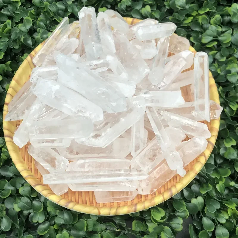 100g Natural Clear Quartz wand stick Healing Crystal Point Wand Energy Stone Raw Rock Mineral Specimen Home Decor