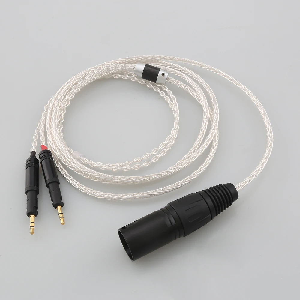 3.5mm 4 pin XLR Balanced Male HiFi Cable For ATH-R70x Professional Headphone Silver Plated Audio Upgrade Cable