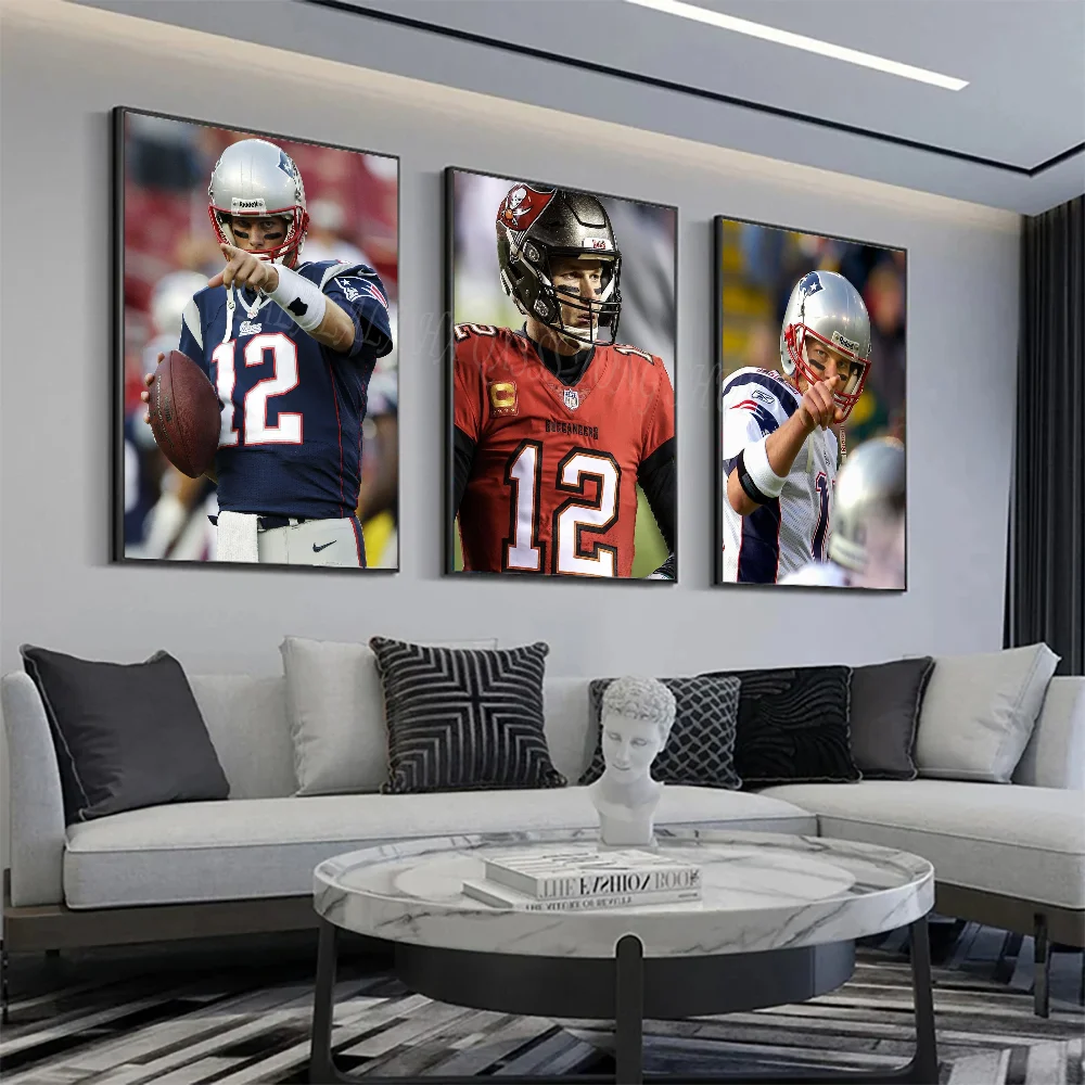 1pc Tom Brady Poster Poster Art Print Bar Living Room Furniture Decor