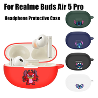 Cute Cartoon Stitch For Realme Buds Air 5 Pro Dustproof  Soft Silicone Case  Earbuds Sleeve Anti-fall Earbuds Protective Case