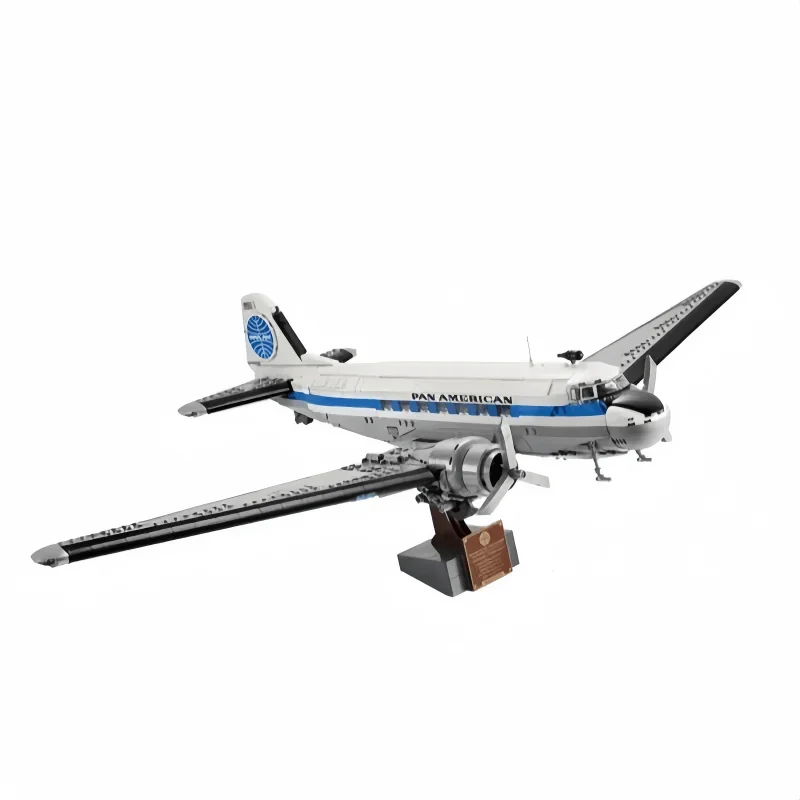 Beliebte 1903-teilige Retro-DC-3-Klassiker-Flugzeug-Bausteine im Jahr 2026, Retro-Flugzeugmodell als Sammlerstück und Heimdekoration – Detail 3