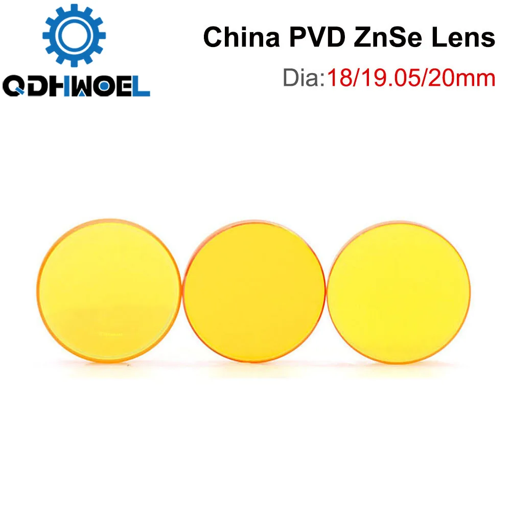 QDHWOEL CO2 China ZnSe Focus Lens Dia. 12/18/19.05/20mm FL38.1/50.8/63.5/76.2/101.6mm 1.5-4\