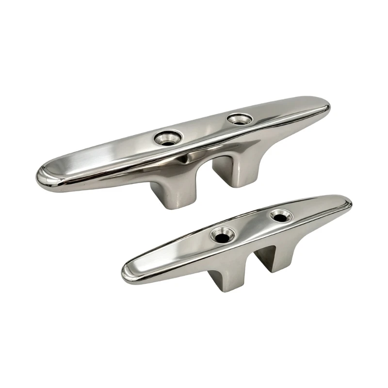 316 Stainless Steel Short Leg Eye Pad Eye Plate Corrosion Resistant Fishing Boat Cleat Simple Installation for Boat Marine Dock