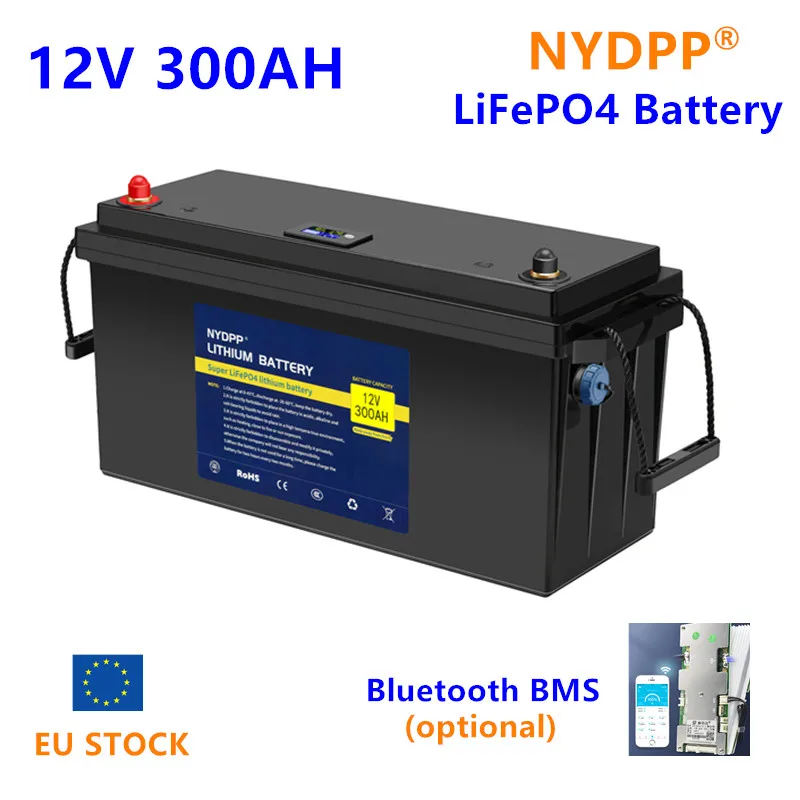 12V LiFePO4 Battery 300AH 200AH Battery pack 12V 200ah Lithium iron phosphate battery for Boat Motor Boat Engine,Inverter, solar