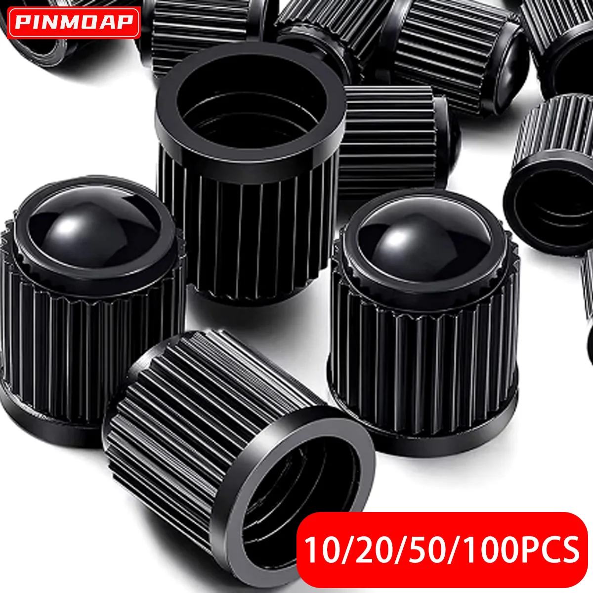Pinmoap tampa da válvula do pneu de carro preto tampa da válvula do pneu automotivo com o-ring válvula núcleo capa poeira tampa poeira e à prova dwaterproof água