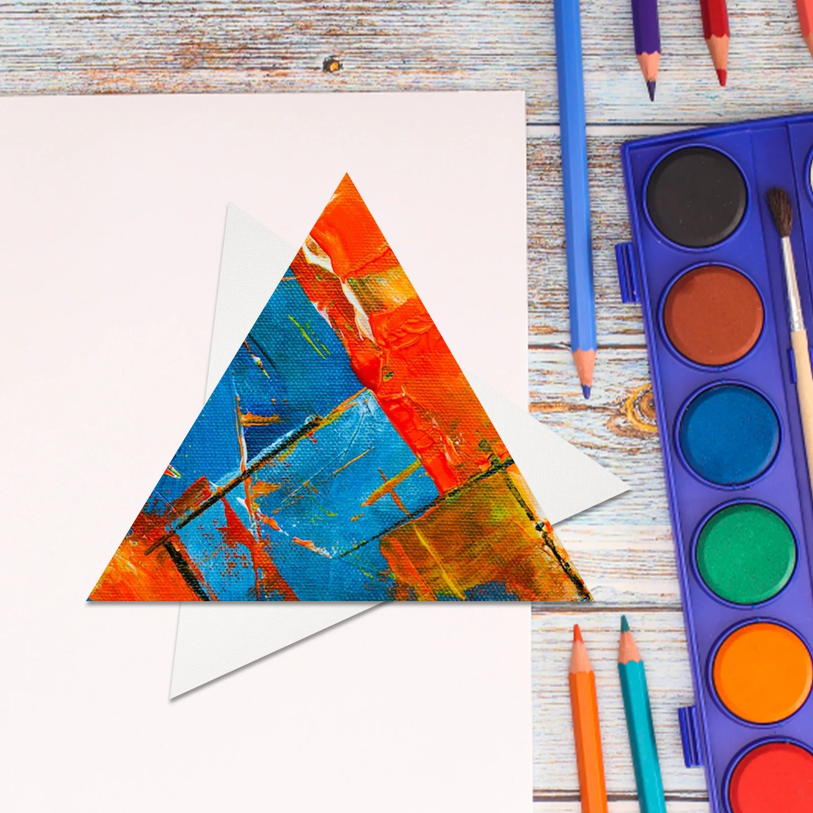 

5Pcs Canvas Boards Blank Panels Durable Oil Painting Boards for Classroom Painting Stretched Canvas