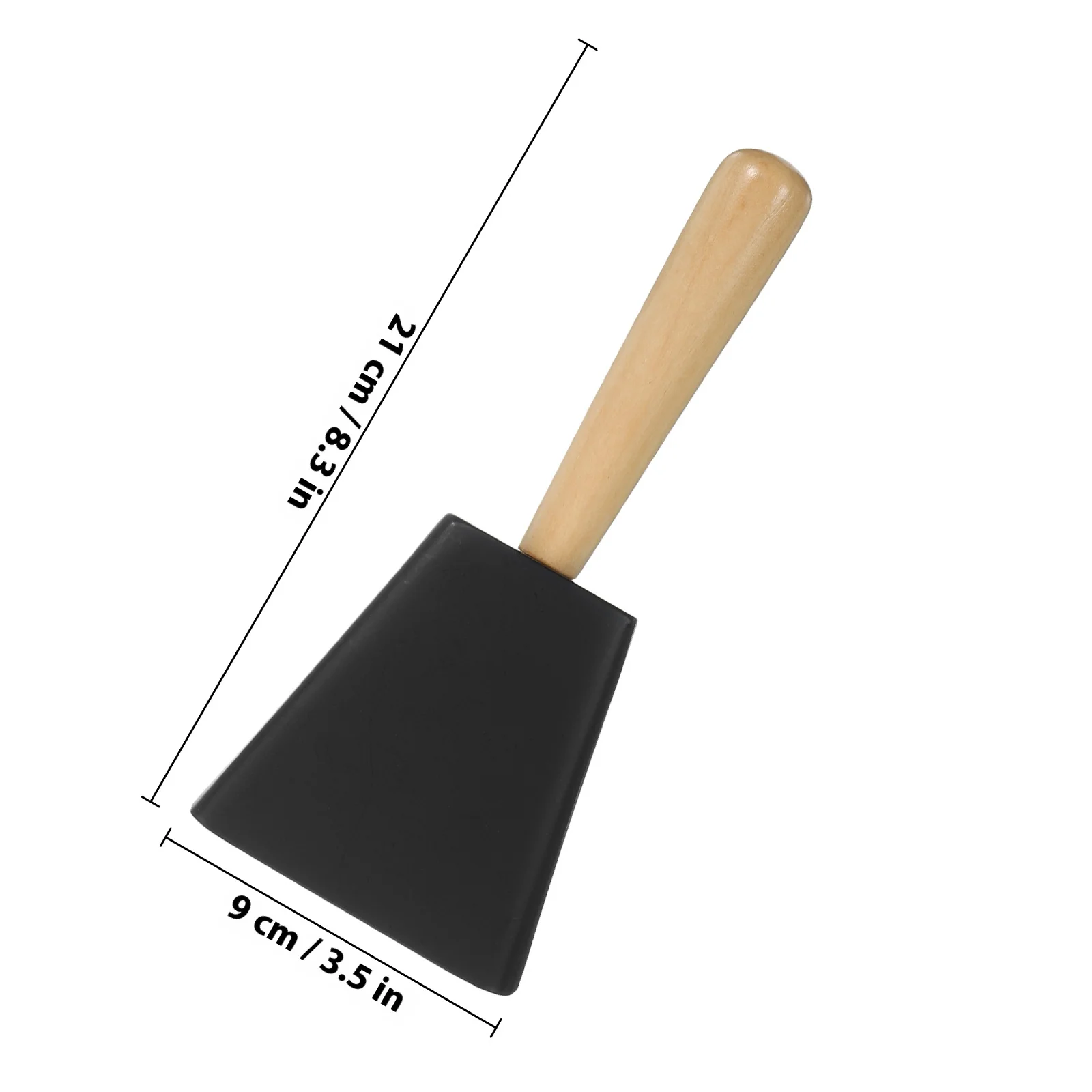 أجراس البقر المعدنية مع مقبض أجراس الاتصال السوداء للأطفال أداة عزف موسيقى في الهواء الطلق حفل زفاف لعبة الرياح الحديدية دائم