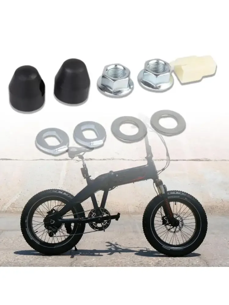 AliExpress NONE E-Bike Hub Motor Axle M12/M14 Lock Nut & Lock Washer & Spacer & Nut Cover 12mm/14mm Shaft Motors Electric Bicycles Parts