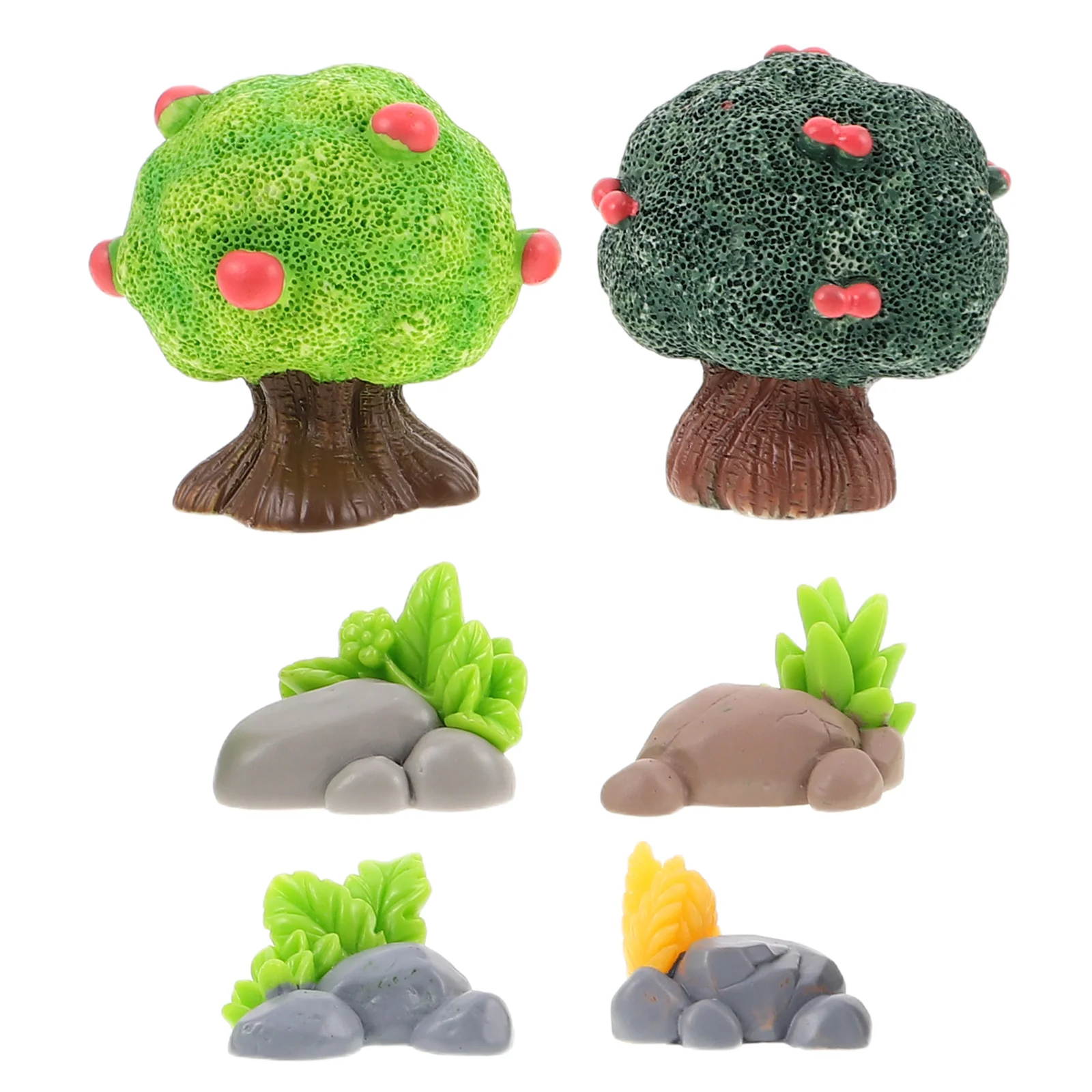 

6 Pcs Micro Landscape Ecological Bottle Flower Pot Resin Ornament Artificial Garden Scenery Decoration