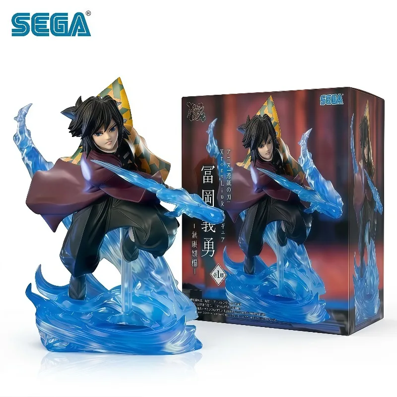 In Stock 100% Original SEGA Xross Link Demon Slayer Giyu Tomioka Water Breathing Anime Collectible Figures Desk Home Decor Gifts