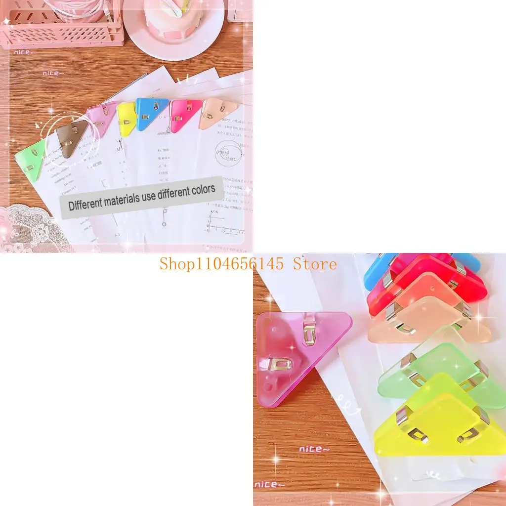 10Piece Multipurpose Plastic Corner Clips For Document Organization NonRusting File Holders Office School Supplies