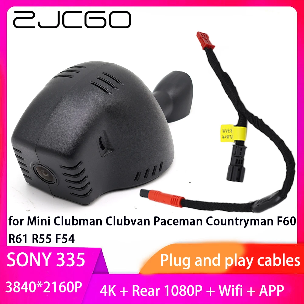 ZJCGO Plug and Play DVR Dash Cam UHD 4K 2160P Video Recorder for Mini Clubman Clubvan Paceman Countryman F60 R61 R55 F54