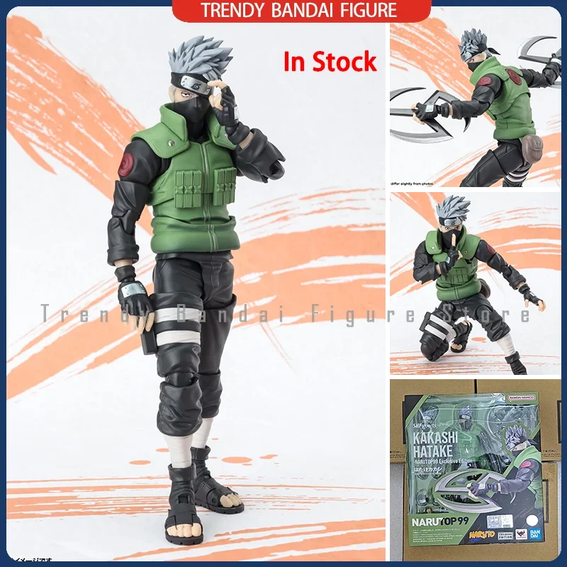 In Stock Bandai SHF Hatake Kakashi NARUTO TOP99 CJ Limited SDCC Action Figure Anime Model Toys Hobby